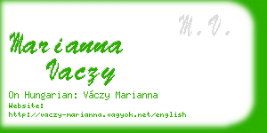 marianna vaczy business card