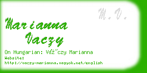 marianna vaczy business card